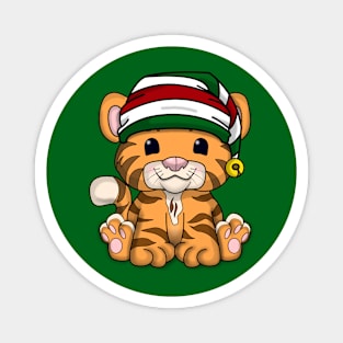 Christmas Tiger Magnet